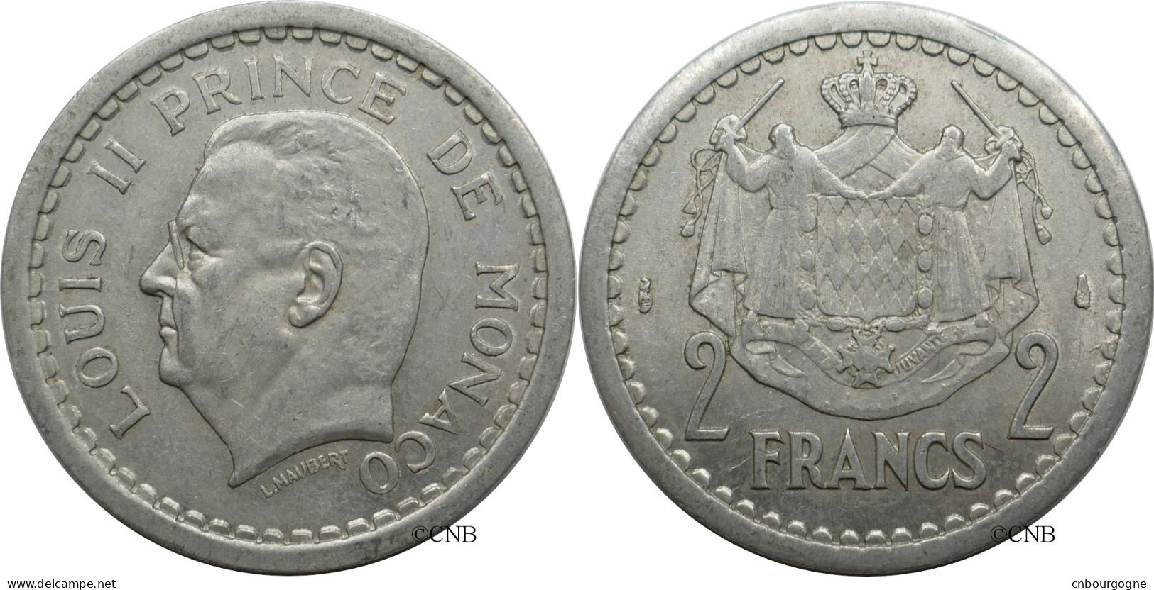 Monaco - Principauté - Louis II - 2 Francs ND (1943) - SUP/AU55 - Mon6131 - 1922-1949 Louis II.