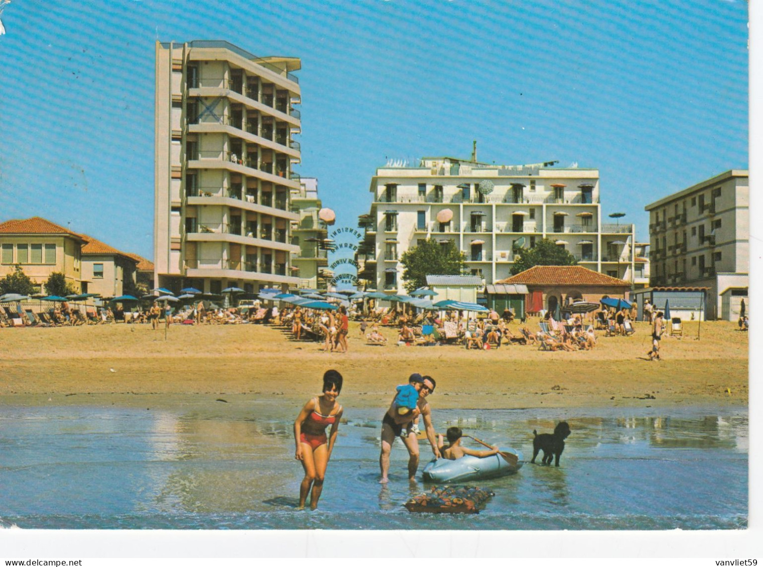 LIDO DI JESOLO-VENEZIA-PENSIONE=ROSANNA E CASAVERDE=-CARTOLINA VERA FOTOGRAFIA  VIAGGIATA  IL 22-6-1967 - Venezia (Venedig)