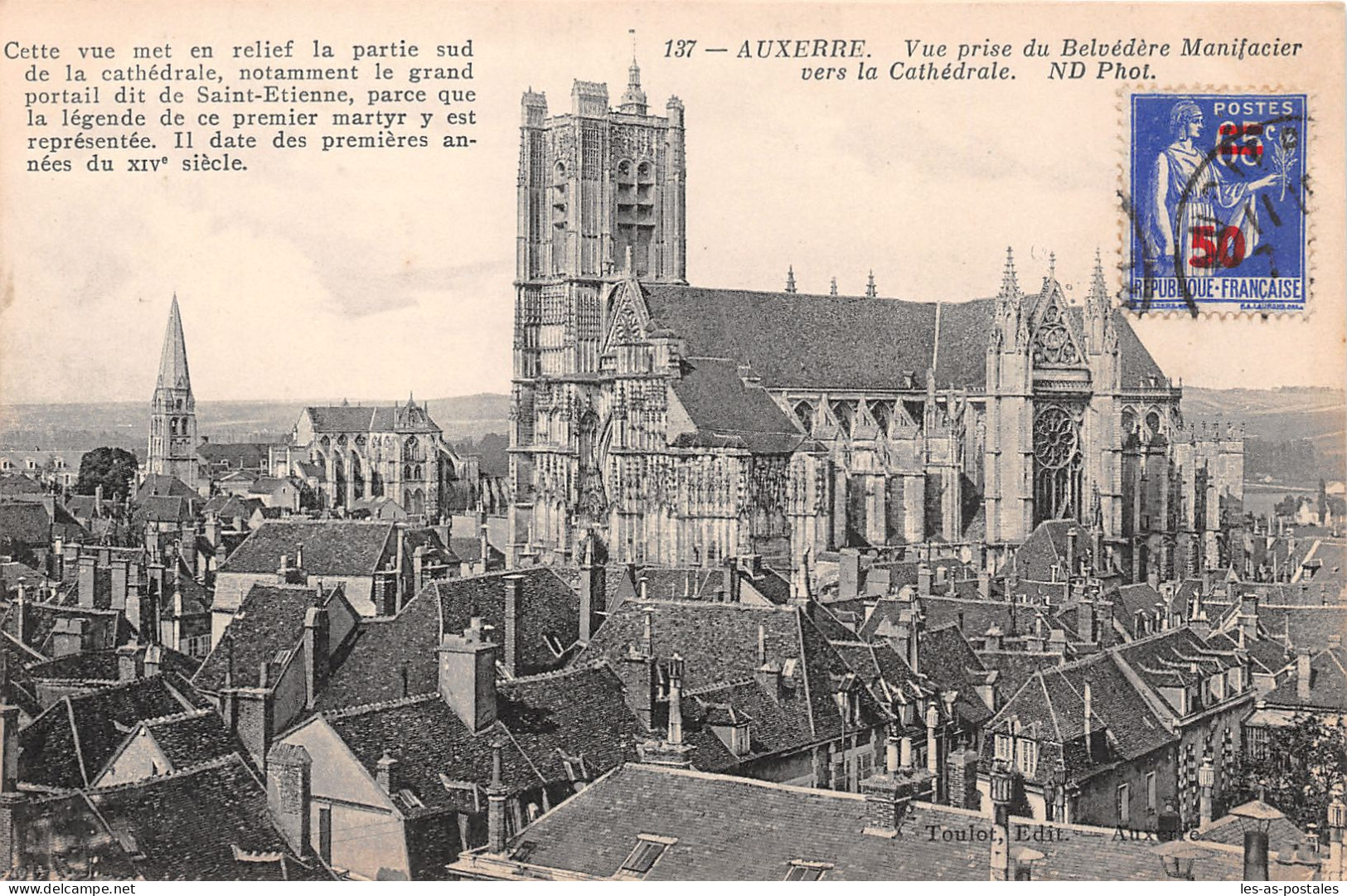 89 AUXERRE ABBAYE TAXE 50= - Auxerre
