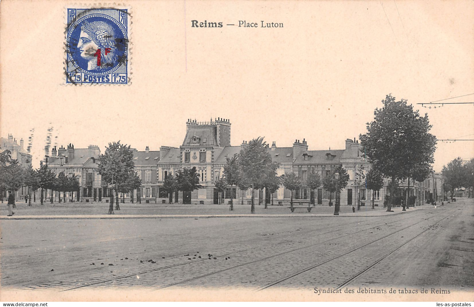 51 REIMS PLACE LUTON TAXE 1F - Reims