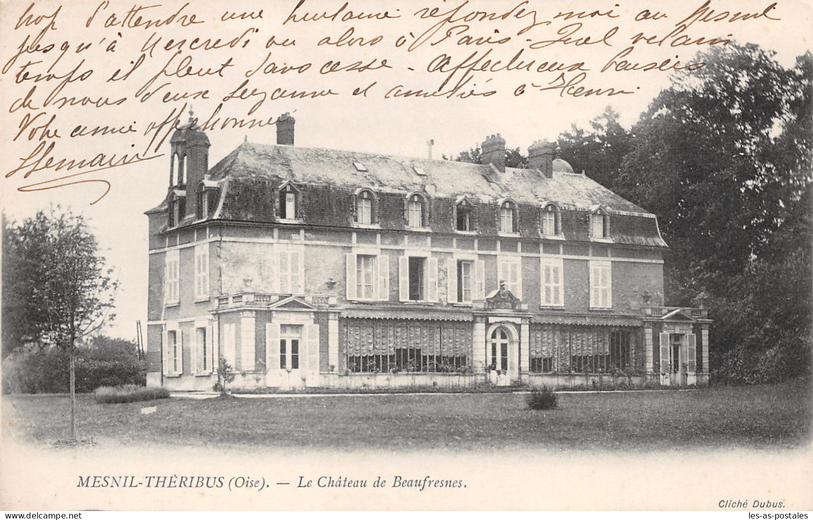 60 MESNIL THERIBUS CHÂTEAU DE BEAUFRESNES - Autres & Non Classés