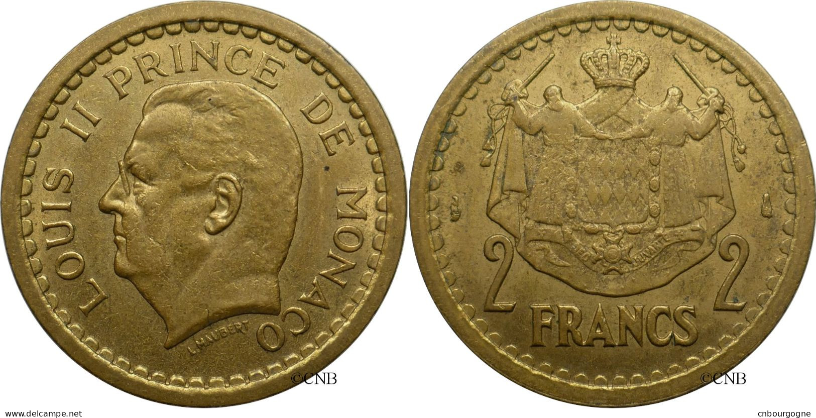 Monaco - Principauté - Louis II - 2 Francs ND (1945) - SUP/AU55 - Mon6132 - 1922-1949 Louis II