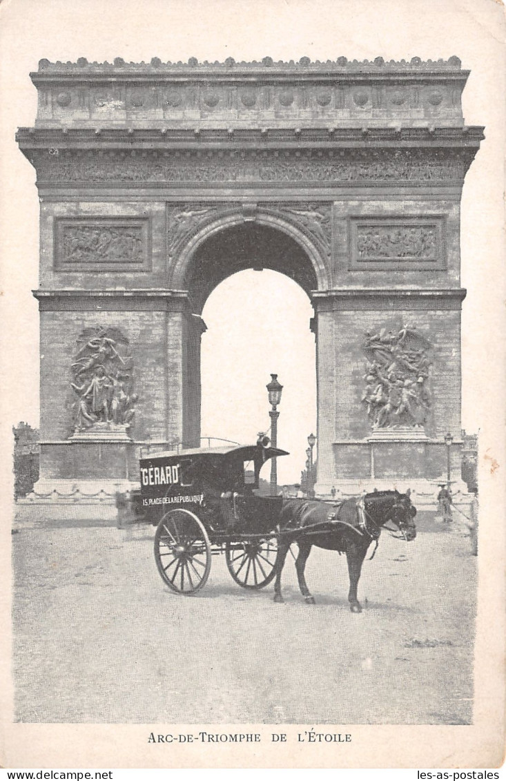 75 PARIS ARC DE TRIOMPHE CALECHE GERARD - Mehransichten, Panoramakarten