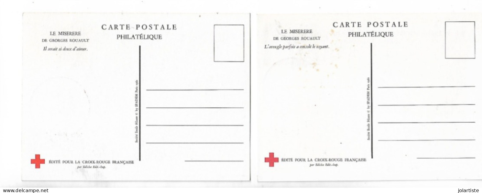 Lot Carte Maximum BOURGES Croix Rouge Le Miserere De Georges Rouault 1961 N0173 - 1960-1969