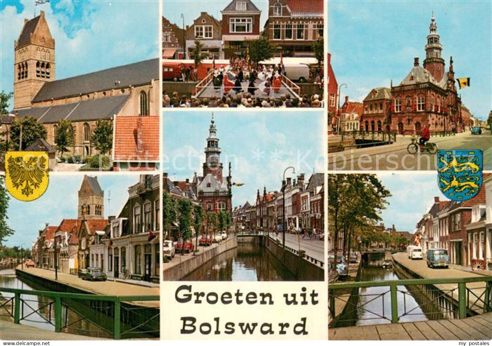 73741824 Bolsward Boalsert NL Kirche Kanal Rathaus   - Sonstige & Ohne Zuordnung