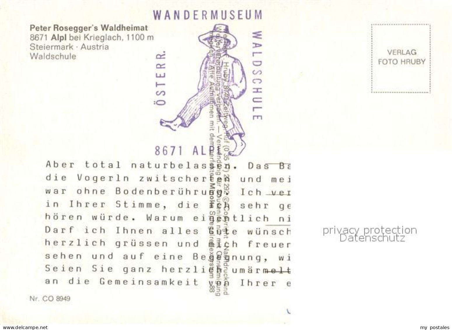 73741817 Alpl Waldschule Wandermuseum Peter Roseggers Waldheimat Details  Alpl - Autres & Non Classés