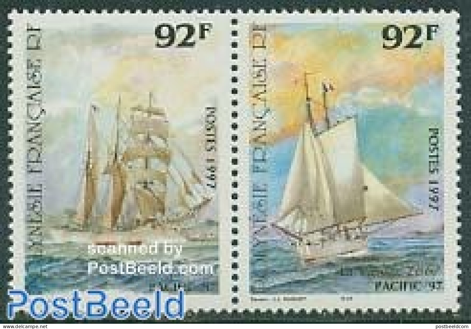 French Polynesia 1997 PACIFIC 97 2v [:], Mint NH, Transport - Philately - Ships And Boats - Ongebruikt