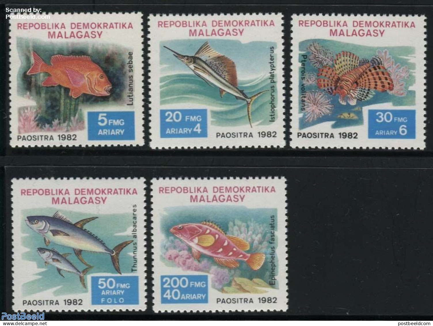 Madagascar 1982 Fish 5v, Mint NH, Nature - Fish - Vissen