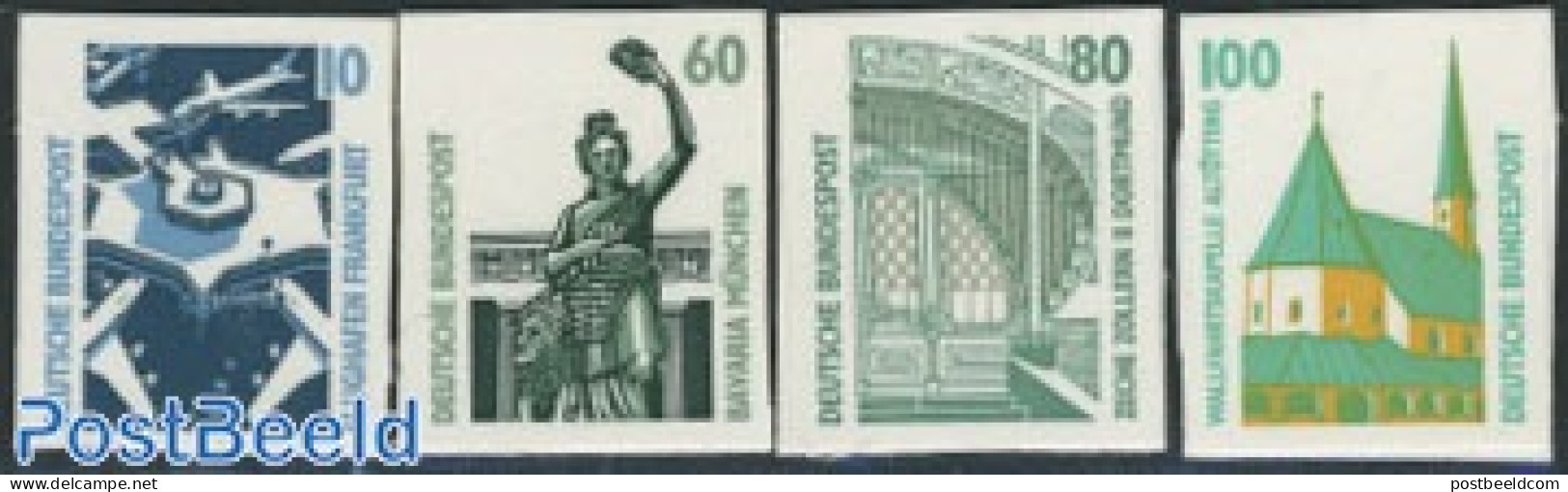 Germany, Federal Republic 1991 Definitives, Tourism 4v S-a, Mint NH, Religion - Transport - Churches, Temples, Mosques.. - Nuovi