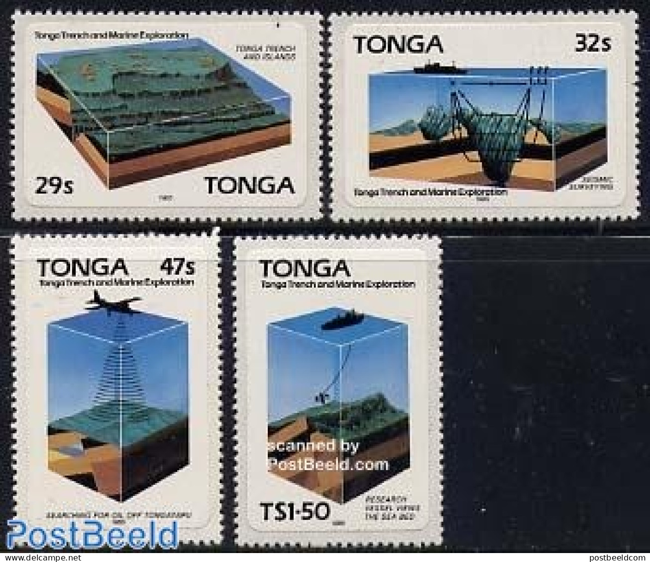 Tonga 1985 Tonga Graves 4v, Mint NH, Transport - Aircraft & Aviation - Ships And Boats - Airplanes