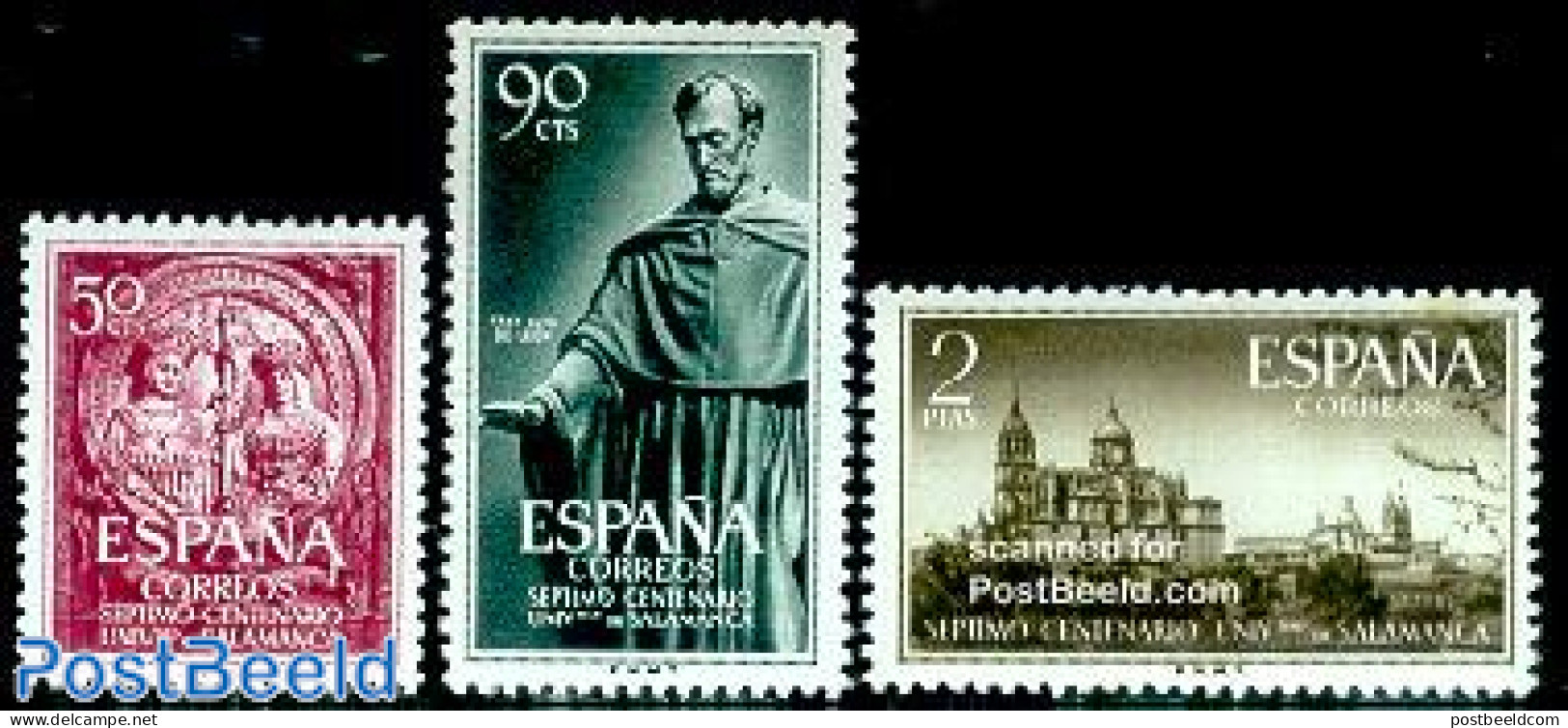 Spain 1953 Salamanca University 3v, Mint NH, Science - Education - Stamp Day - Unused Stamps