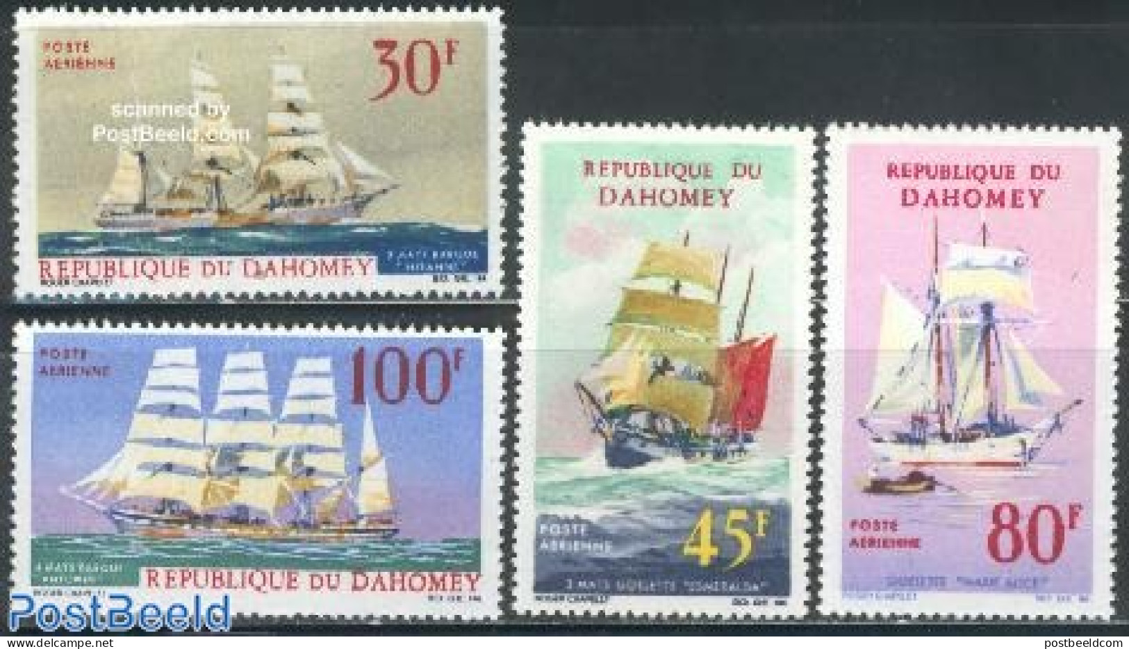 Dahomey 1967 Ships 4v, Mint NH, Transport - Ships And Boats - Schiffe