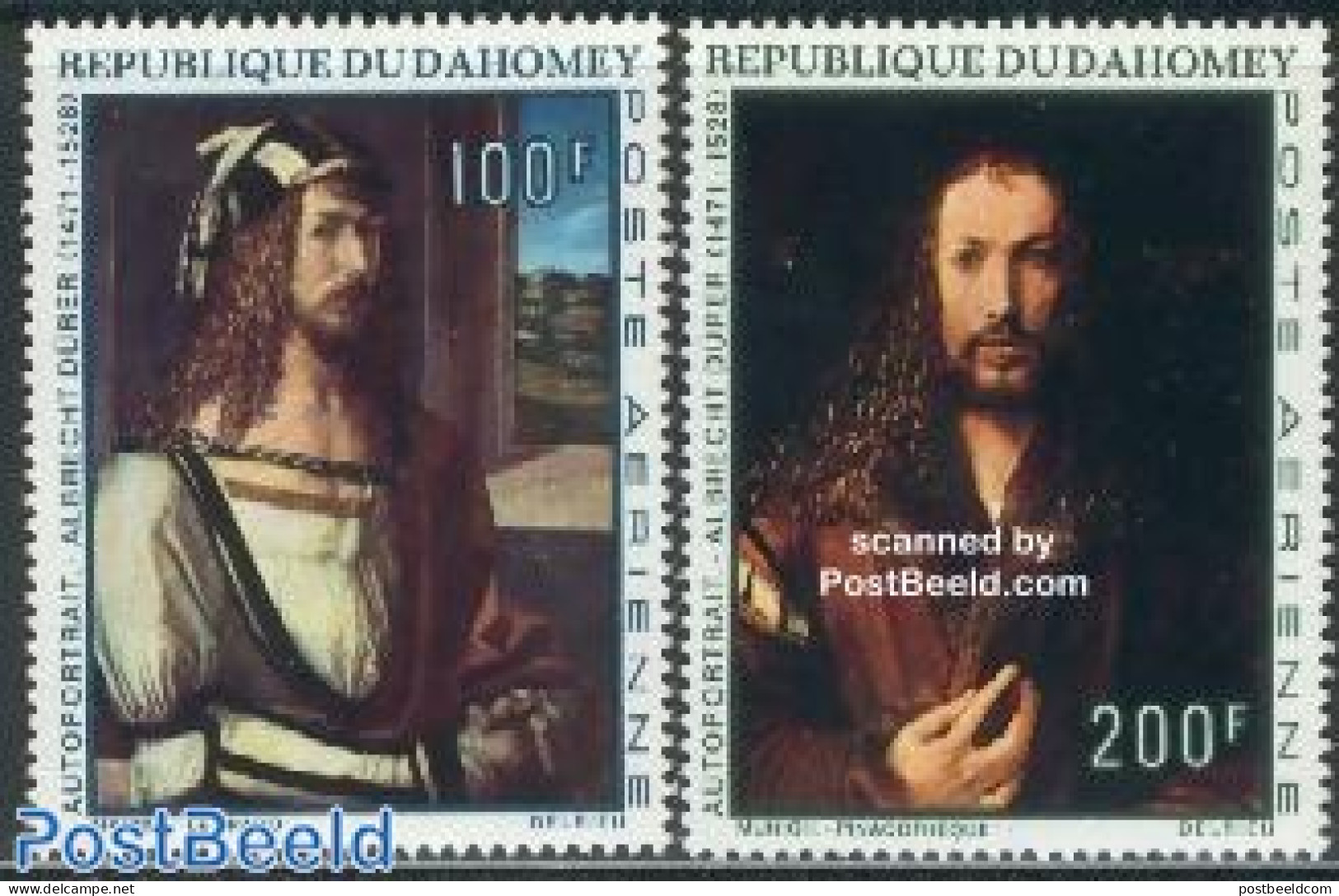 Dahomey 1971 Durer Paintings 2v, Mint NH, Art - Dürer, Albrecht - Paintings - Sonstige & Ohne Zuordnung