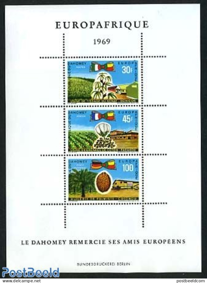 Dahomey 1969 Europafrique S/s, Mint NH, History - Nature - Various - Afriqueeurope - Fruit - Agriculture - Autres & Non Classés