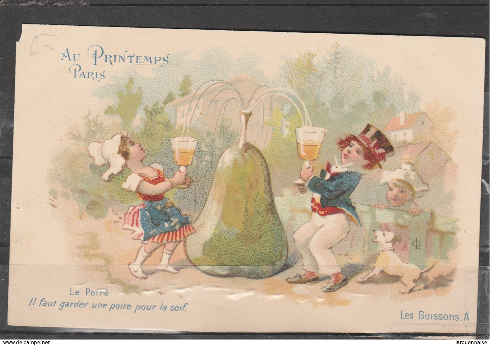 Le Poiré - Il Faut Garder Une Poire Pour La Soif (illustrateur C L) - Au Printemps Paris - Werbepostkarten