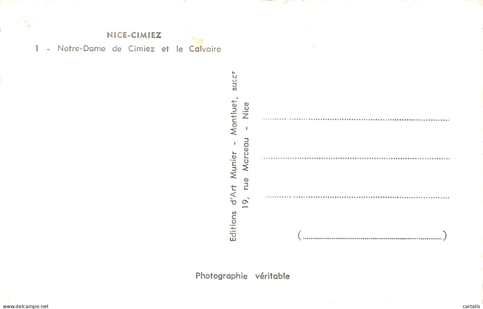 06-NICE CIMIEZ-N°3787-G/0157 - Other & Unclassified