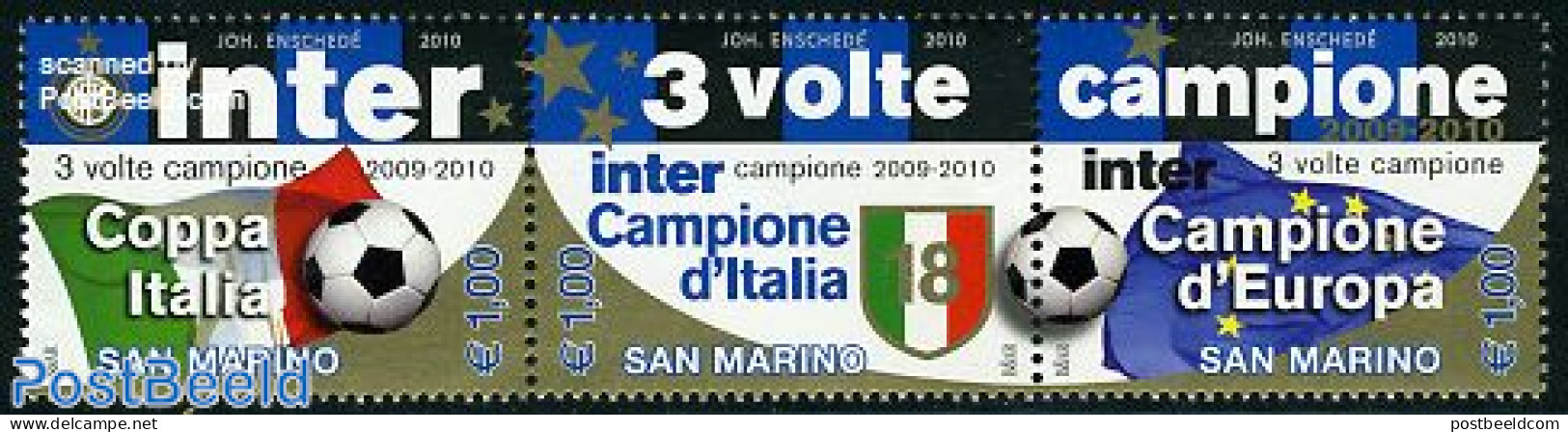 San Marino 2010 World Cup Football 3v [::], Mint NH, Sport - Football - Neufs