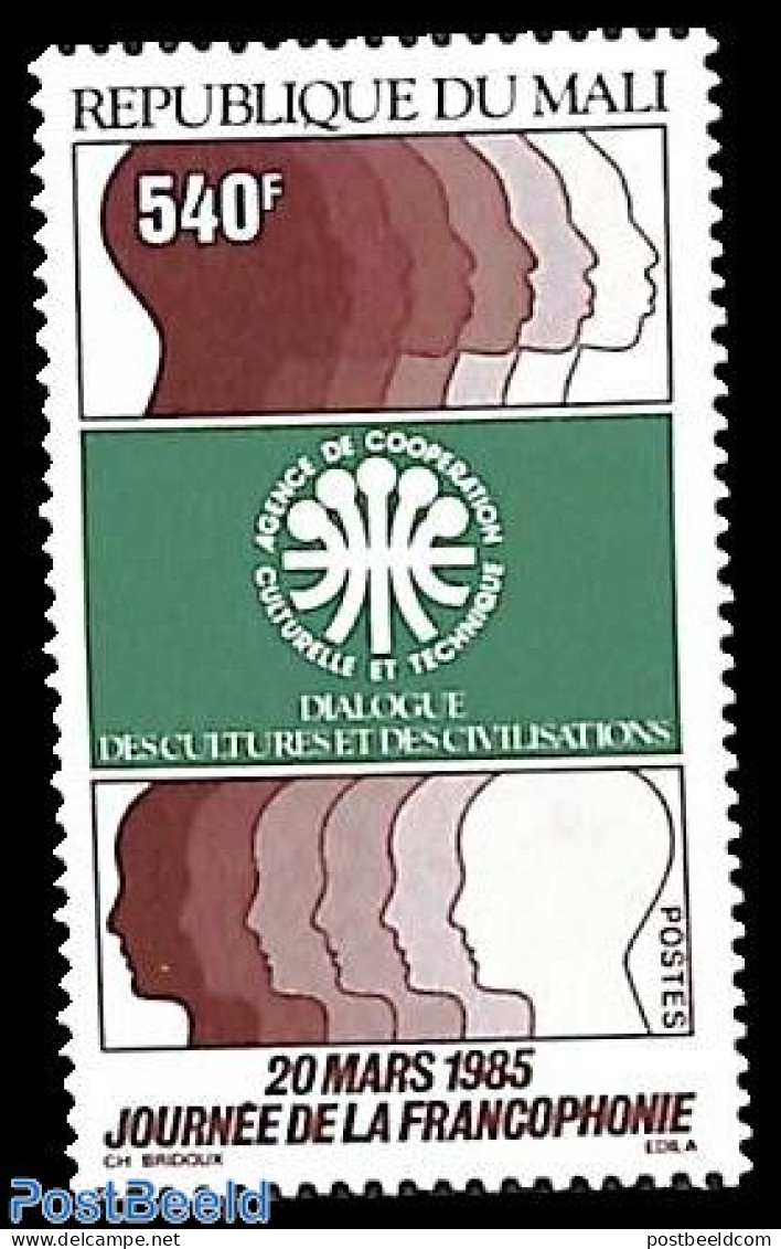 Mali 1985 French Speaking Countries 1v, Mint NH, Science - Esperanto And Languages - Mali (1959-...)