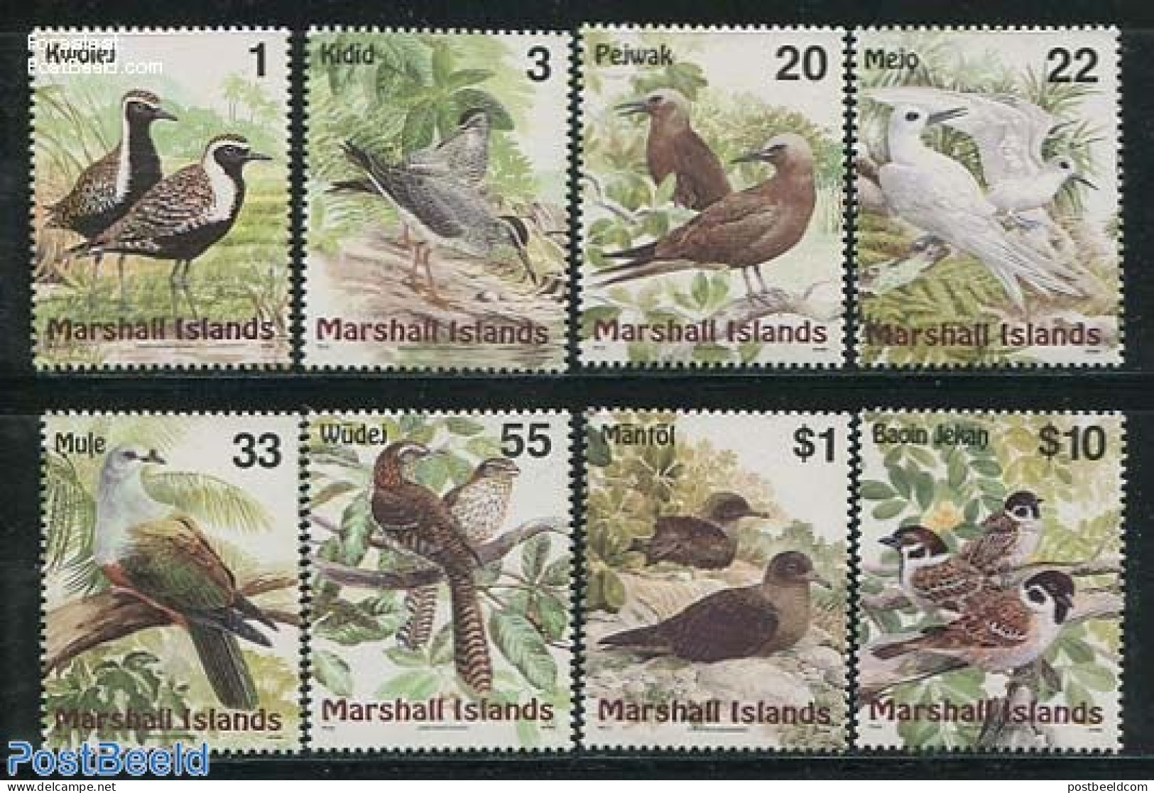 Marshall Islands 1999 Definitives, Birds 8v, Mint NH, Nature - Birds - Sonstige & Ohne Zuordnung