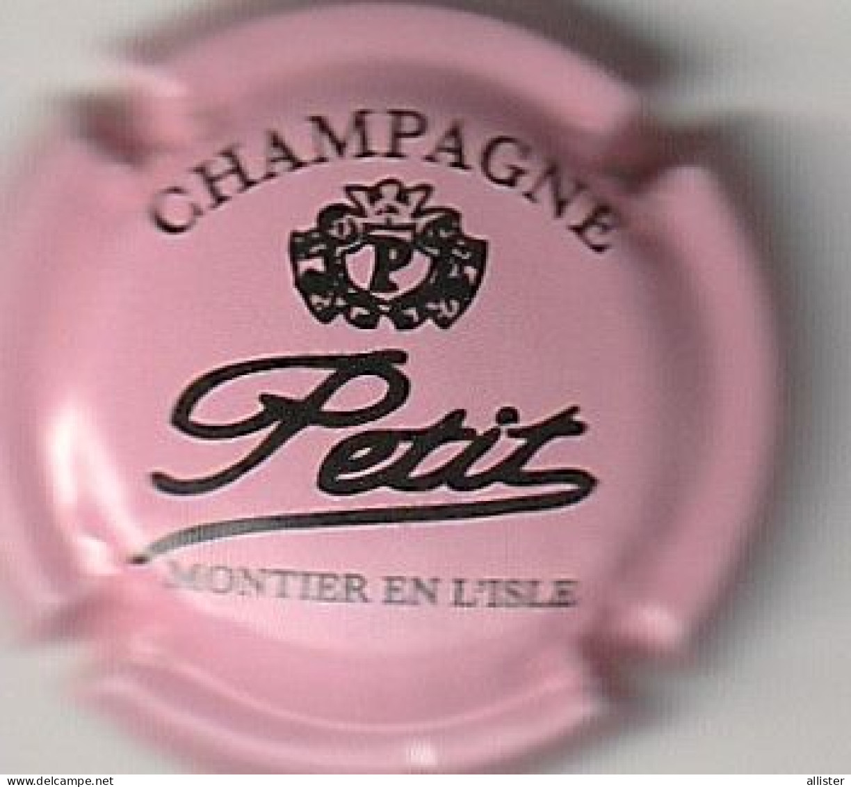 Capsule Champagne PETIT Fabrice { N°2f : Rose Et Noir ; AUBE Montier-en-l'Isle } {S18-24} - Autres & Non Classés