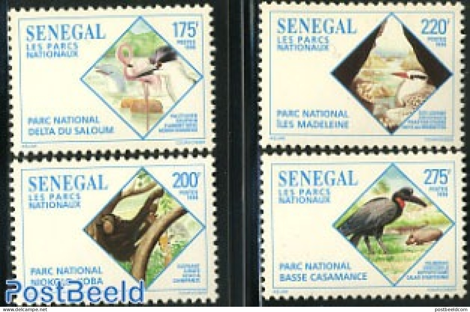Senegal 1996 National Parks 4v, Mint NH, Nature - Animals (others & Mixed) - Birds - Monkeys - National Parks - Natur