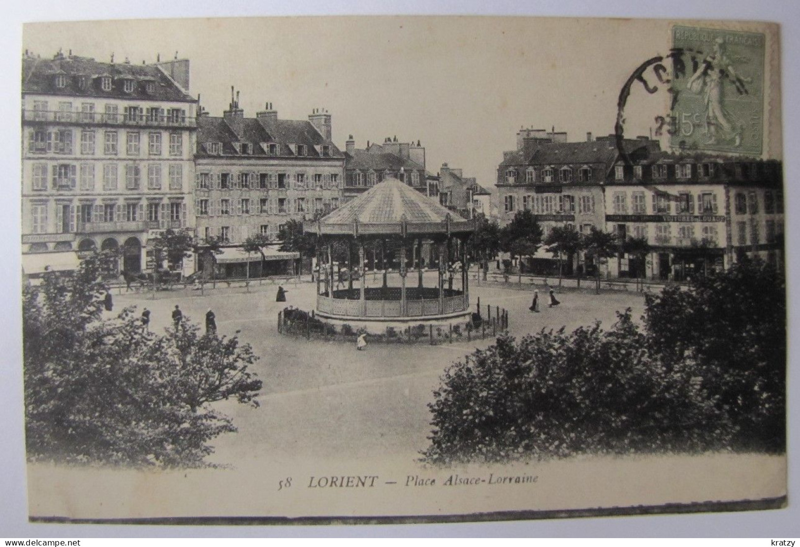 FRANCE - MORBIHAN - LORIENT - Place Alsace-Lorraine - 1924 - Lorient