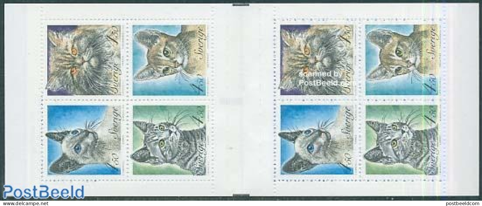 Sweden 1994 CATS BOOKLET, Mint NH, Nature - Cats - Stamp Booklets - Unused Stamps