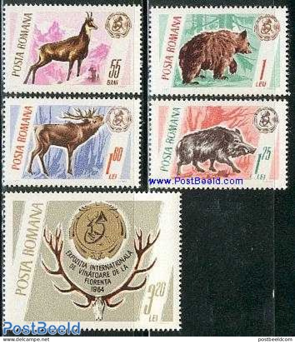 Romania 1965 Animals 5v, Mint NH, Nature - Animals (others & Mixed) - Bears - Deer - Nuovi