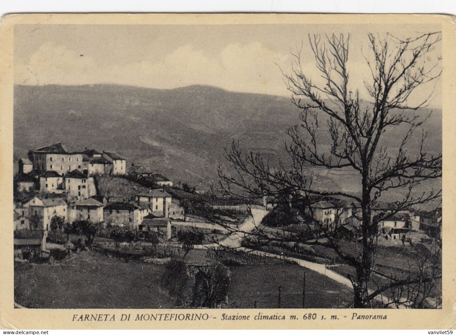 FARNETA DI MONTEFIORINO-MODENA-PANORAMA-CARTOLINA VERA FOTOGRAFIA VIAGGIATA IL 12-7-1953 - Modena