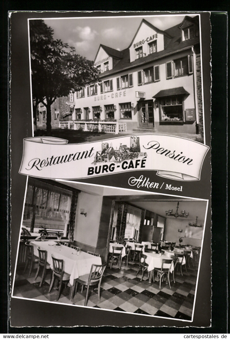 AK Alken /Mosel, Restaurant Burg Cafe-Pension, Bes. Josef Kretzer  - Altri & Non Classificati