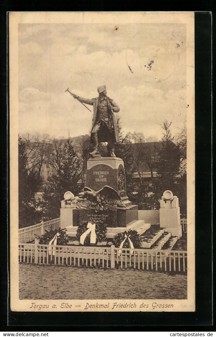 AK Torgau /Elbe, Denkmal Friedrich Des Grossen  - Torgau