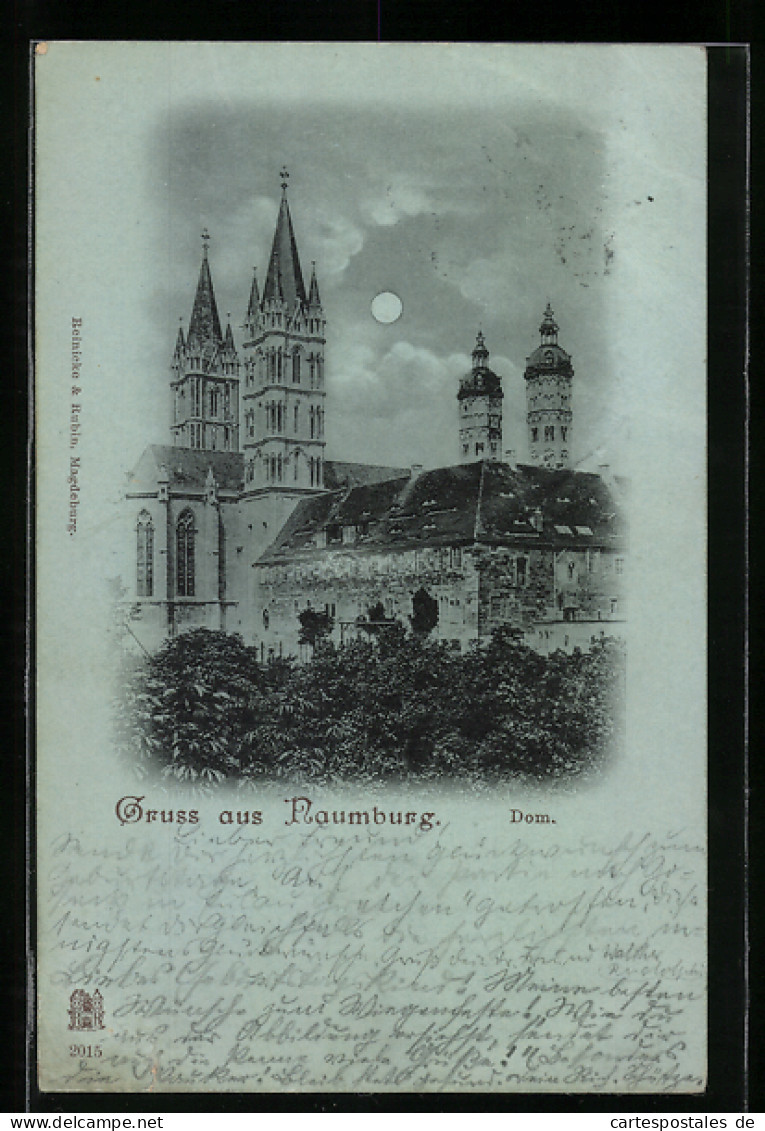 Mondschein-AK Naumburg, Der Dom Im Vollmondlicht  - Naumburg (Saale)