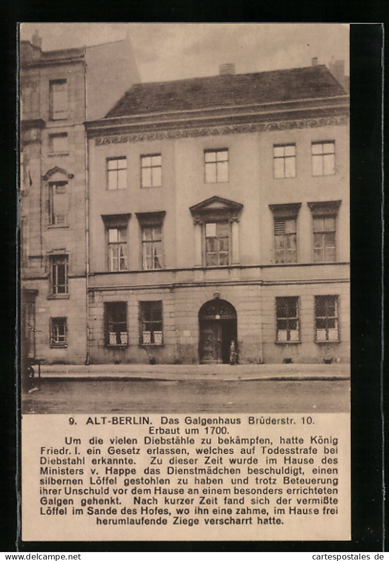 AK Berlin, Das Galgenhaus Breitestrasse 10  - Mitte