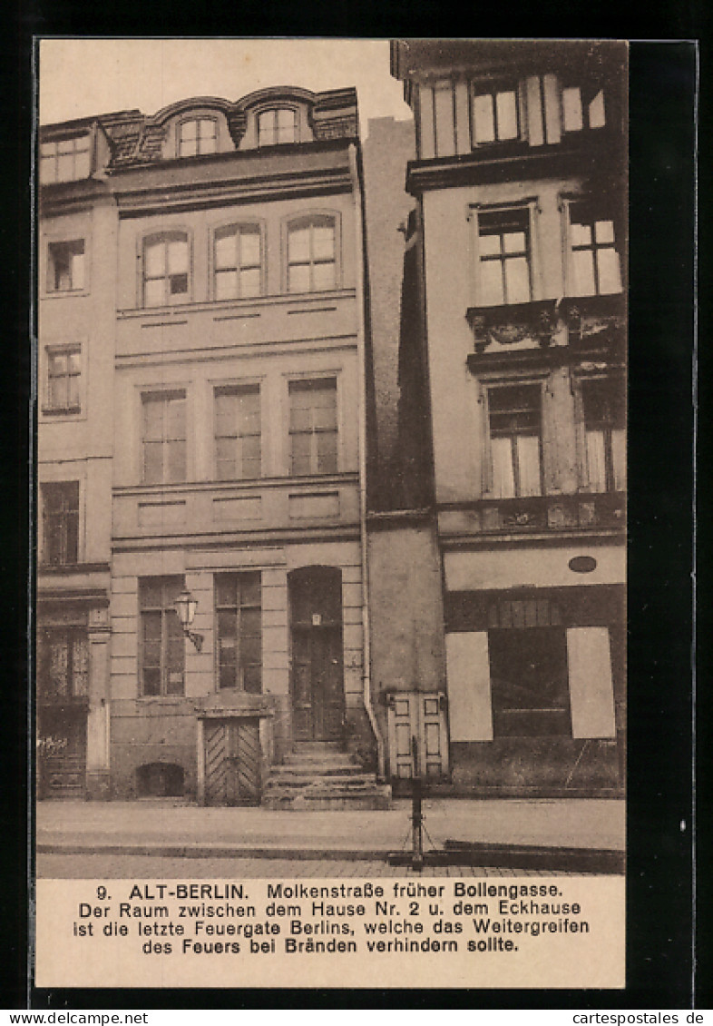 AK Berlin, Molkenstrasse Früher Bollengasse, Haus Nr. 2 Und Eckhaus  - Mitte