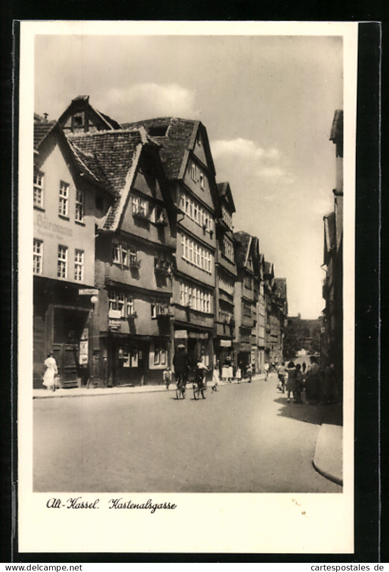 AK Alt-Kassel, Blick In Die Kastenalsgasse  - Kassel