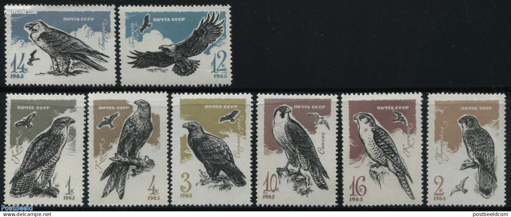 Russia, Soviet Union 1965 Birds 8v, Mint NH, Nature - Birds - Birds Of Prey - Ongebruikt
