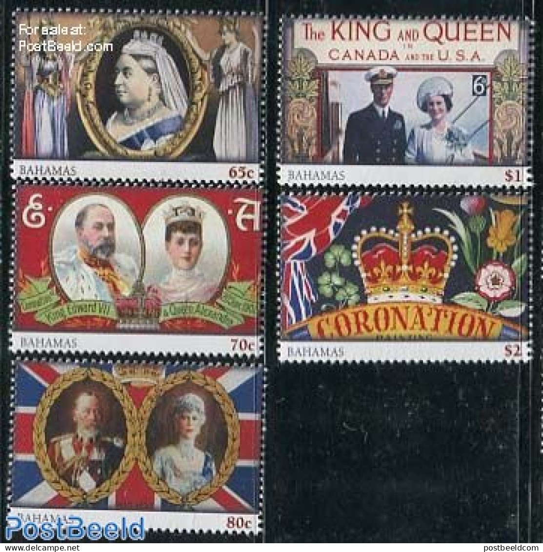 Bahamas 2013 Diamond Jubilee 5v, Mint NH, History - Kings & Queens (Royalty) - Royalties, Royals