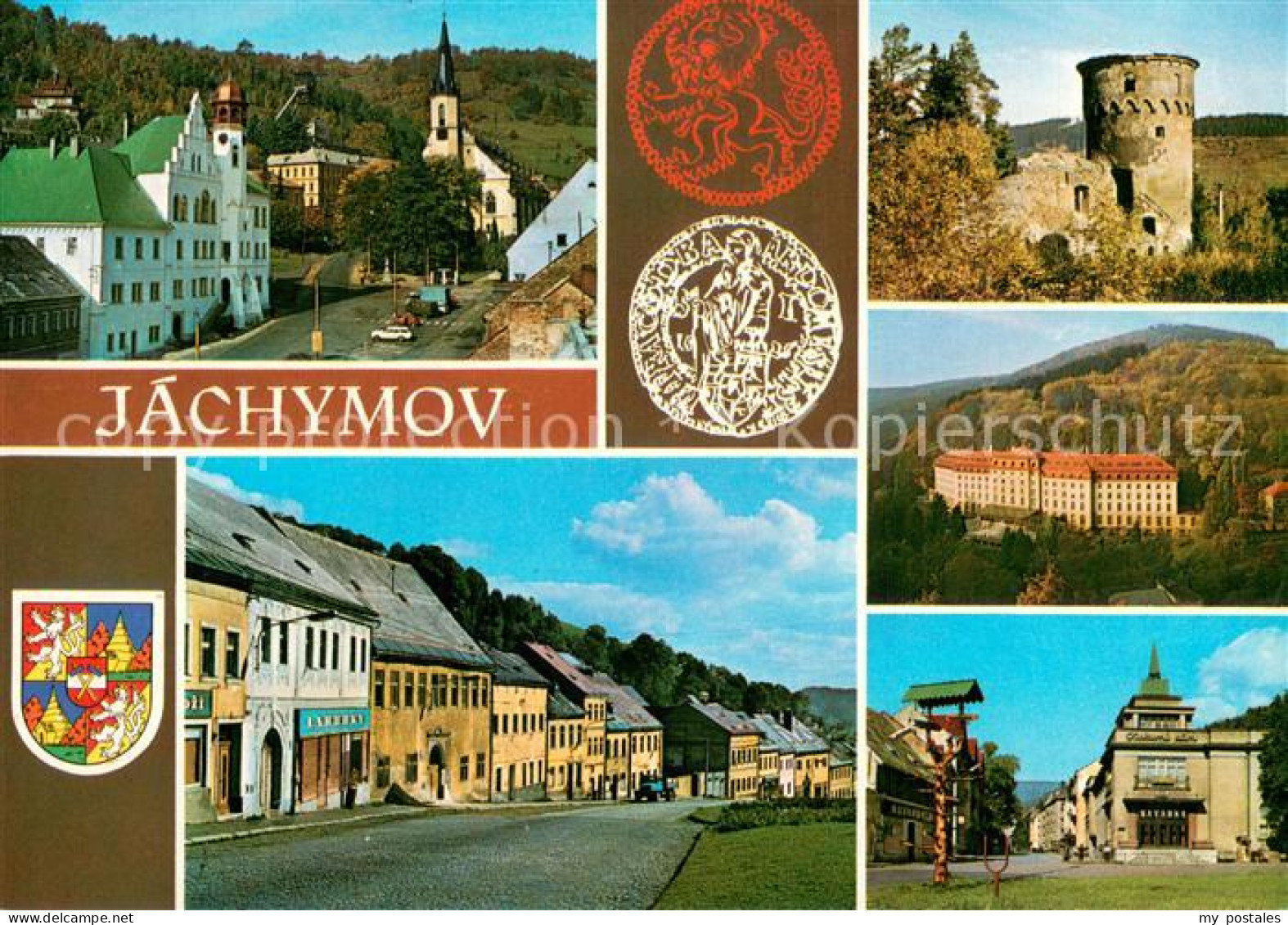 73741578 Jachymov Sankt Joachimsthal Motiv Mit Kirche Wappen Burg Hotel Innensta - Tschechische Republik