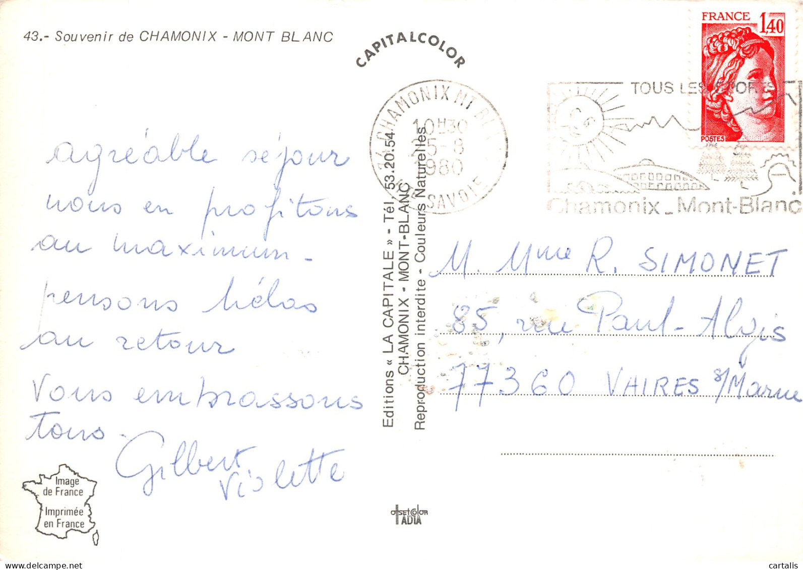 74-CHAMONIX MONT BLANC-N° 4421-B/0053 - Chamonix-Mont-Blanc
