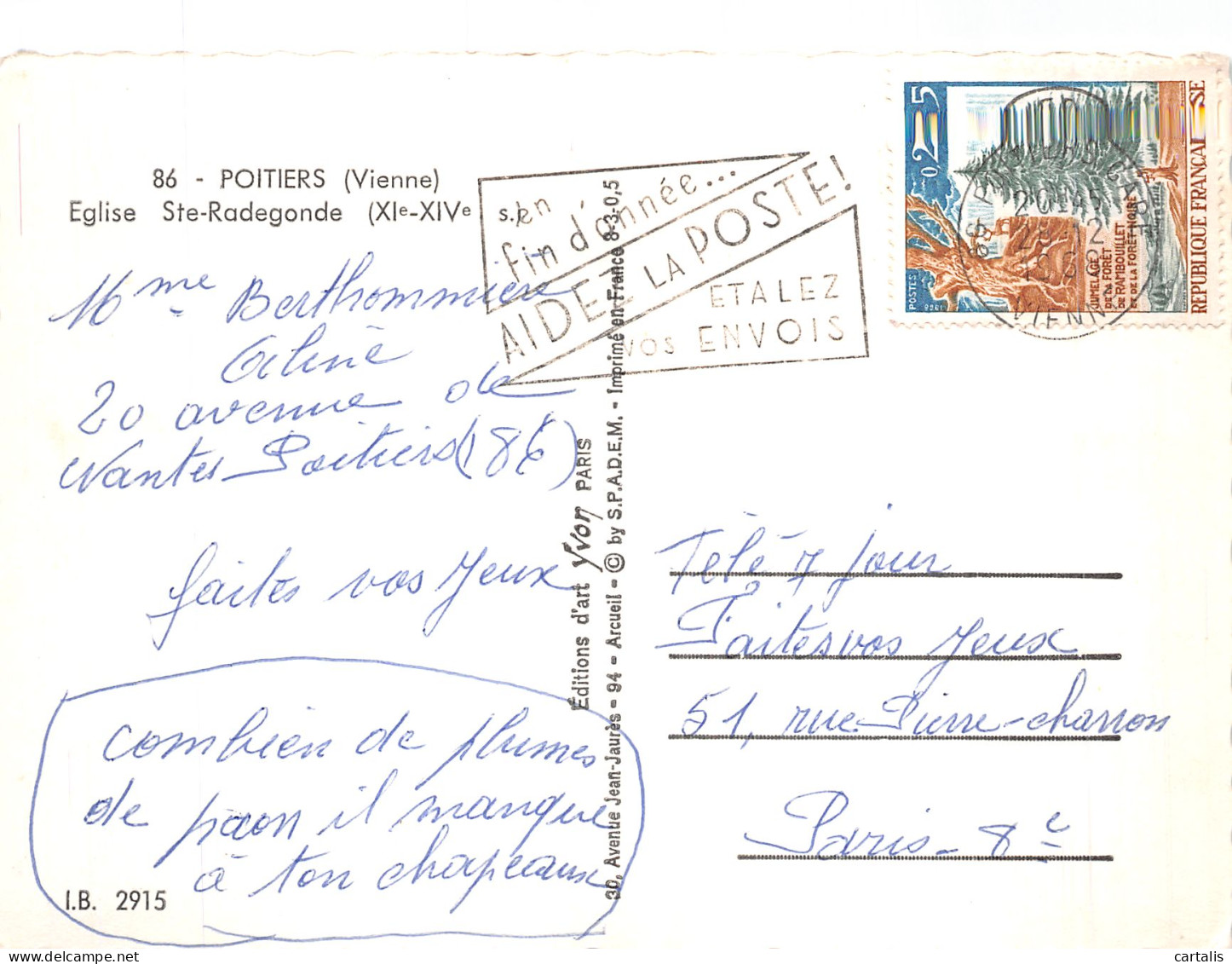 86-POITIERS-N° 4421-A/0317 - Poitiers