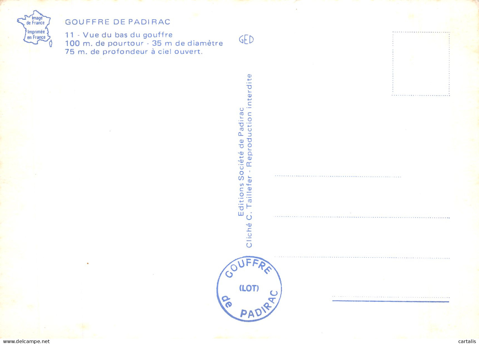 46-GOUFFRE DE PADIRAC-N° 4421-A/0167 - Other & Unclassified