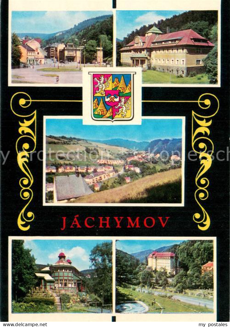 73741559 Jachymov Sankt Joachimsthal Panorama Teilansichten Wappen  - Tschechische Republik