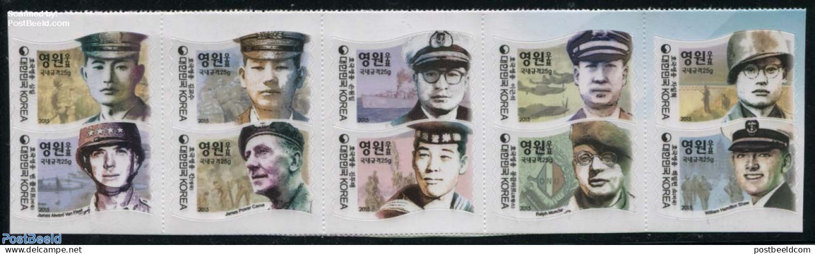 Korea, South 2015 Heroes Of The Korean War 10v S-a, Mint NH, History - Transport - History - Militarism - Aircraft & A.. - Militaria