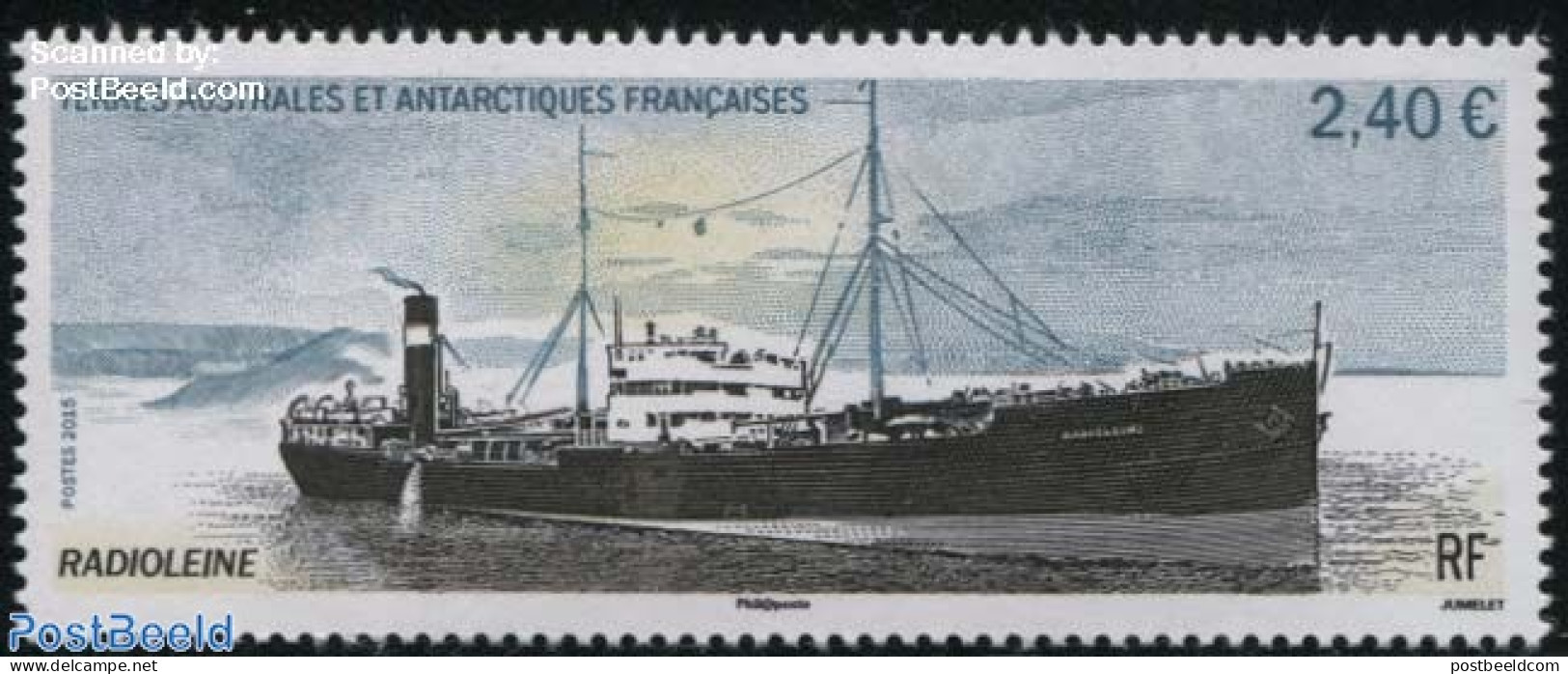 French Antarctic Territory 2015 Radioleine 1v, Mint NH, Transport - Ships And Boats - Unused Stamps