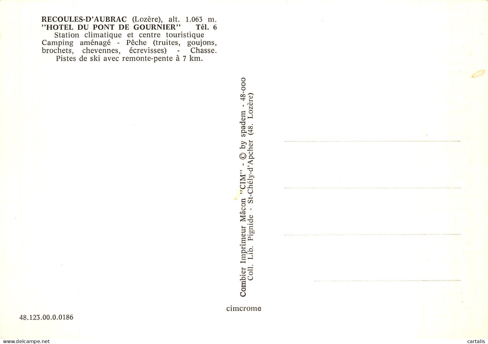 48-RECOULES D AUBRAC-N° 4421-B/0367 - Altri & Non Classificati