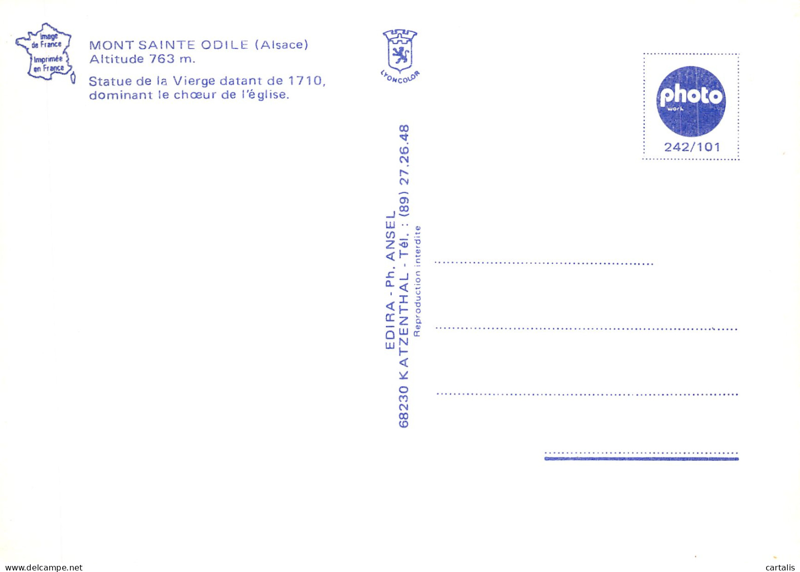 67-LE MONT SAINTE ODILE-N° 4422-C/0109 - Autres & Non Classés