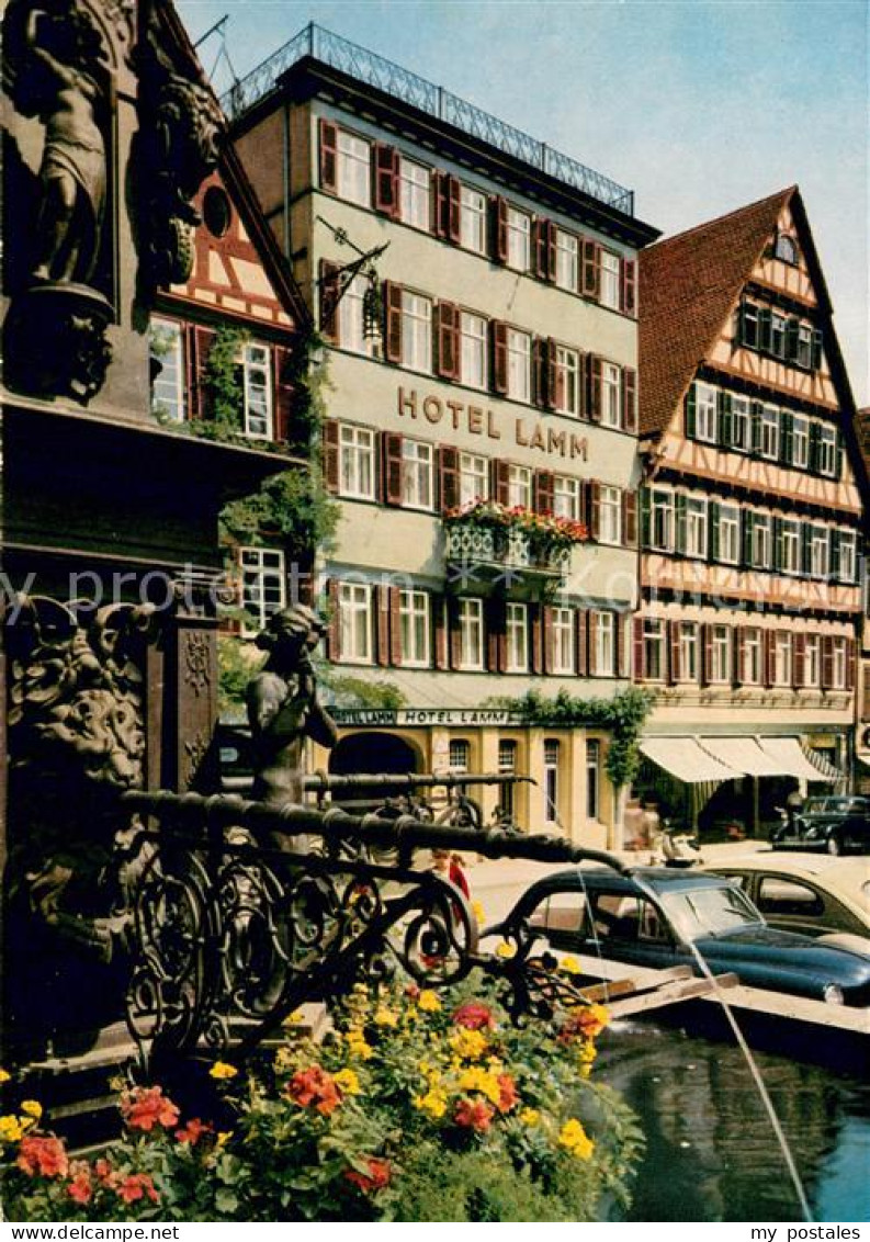 73726000 Tuebingen Innenstadt Brunnen Hotel Lamm Altstadt Fachwerkhaeuser Tuebin - Tuebingen