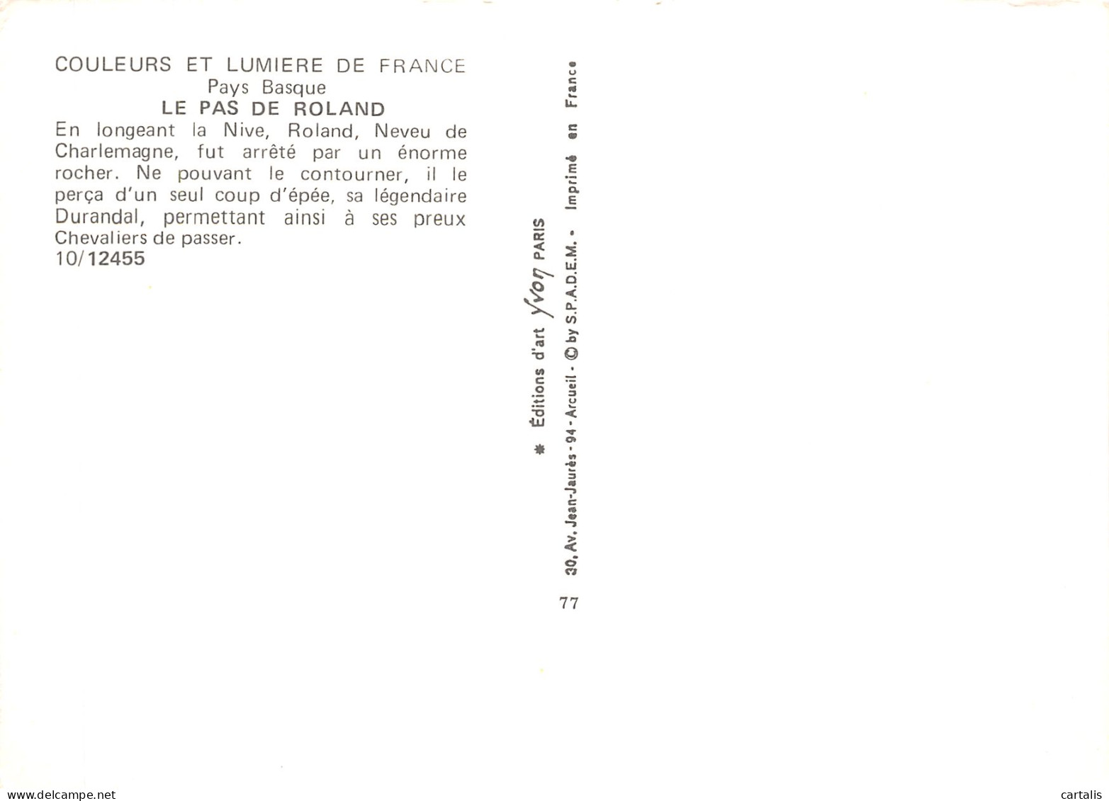 64-LE PAS DE ROLAND-N° 4422-B/0301 - Autres & Non Classés