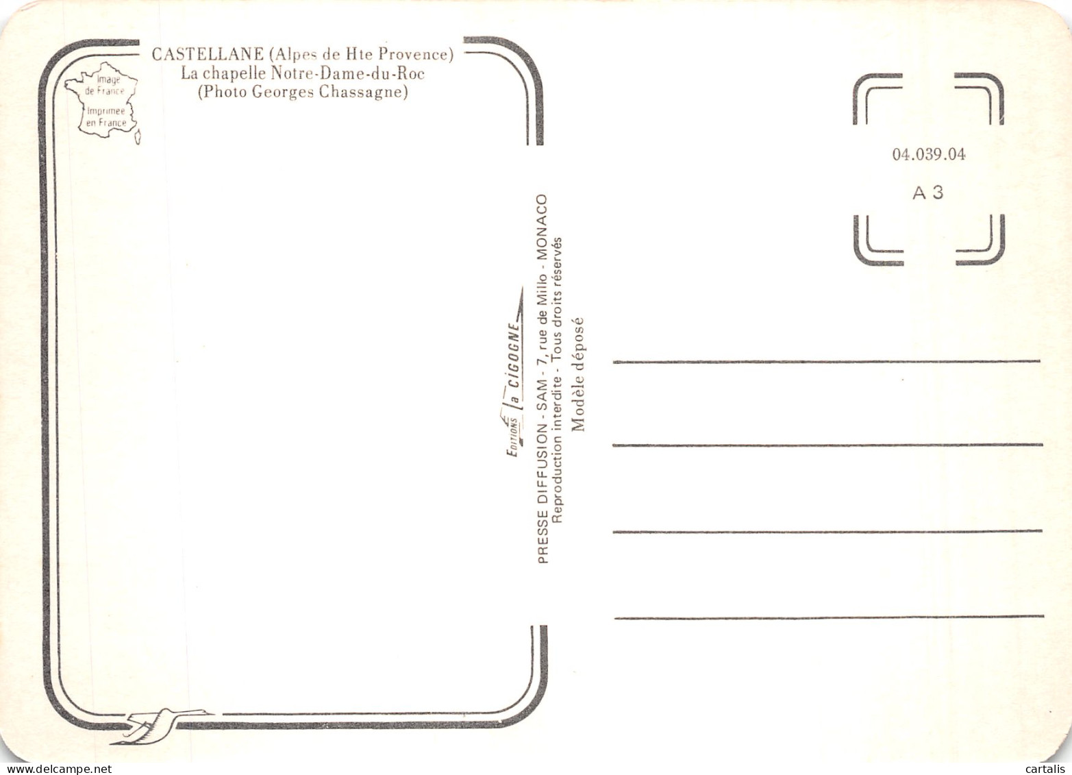 04-CASTELLANE-N° 4422-B/0219 - Castellane