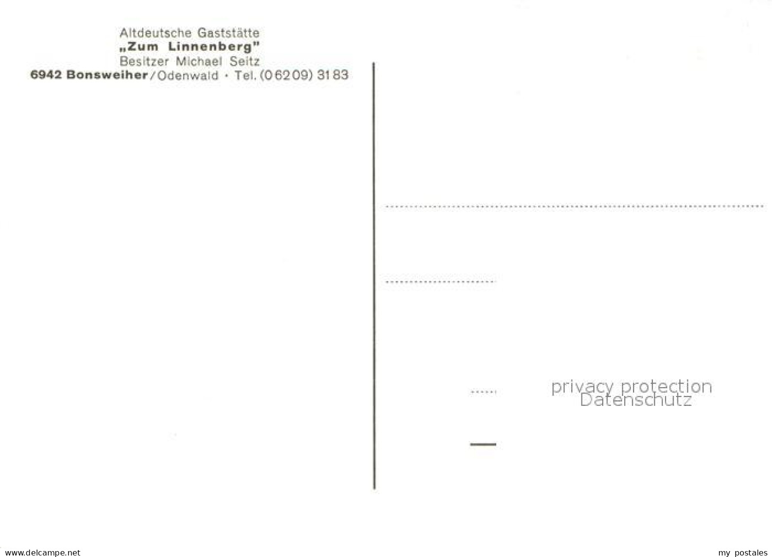 73725988 Bonsweiher Altdeutsche Gaststaette Zum Linnenberg Bonsweiher - Altri & Non Classificati